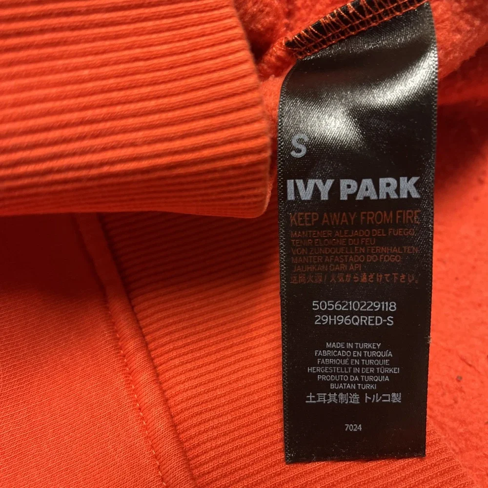 Adidas Ivy‎ Park Red Orange Hoodie Unisex Small Oversized